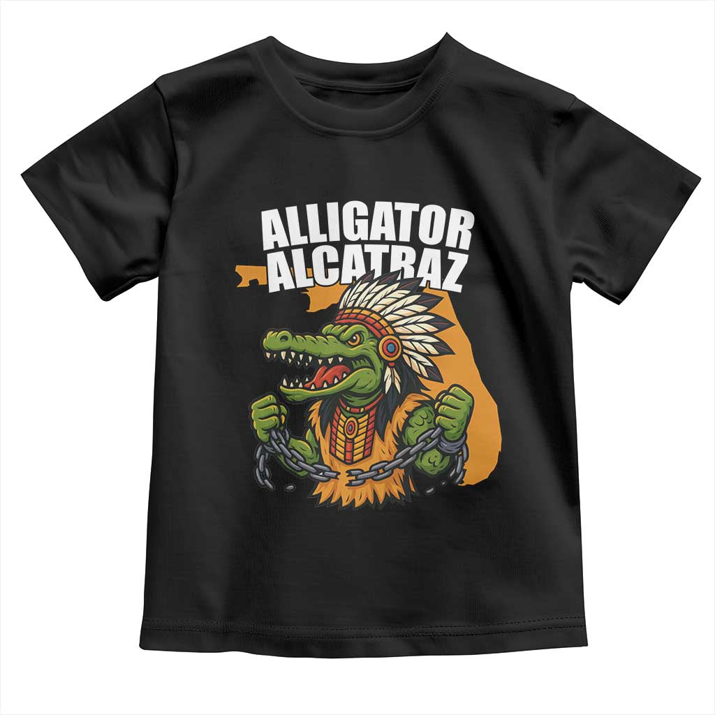 Native Alligator Alcatraz Toddler T Shirt Florida Gator Break The Chain - Wonder Print Shop