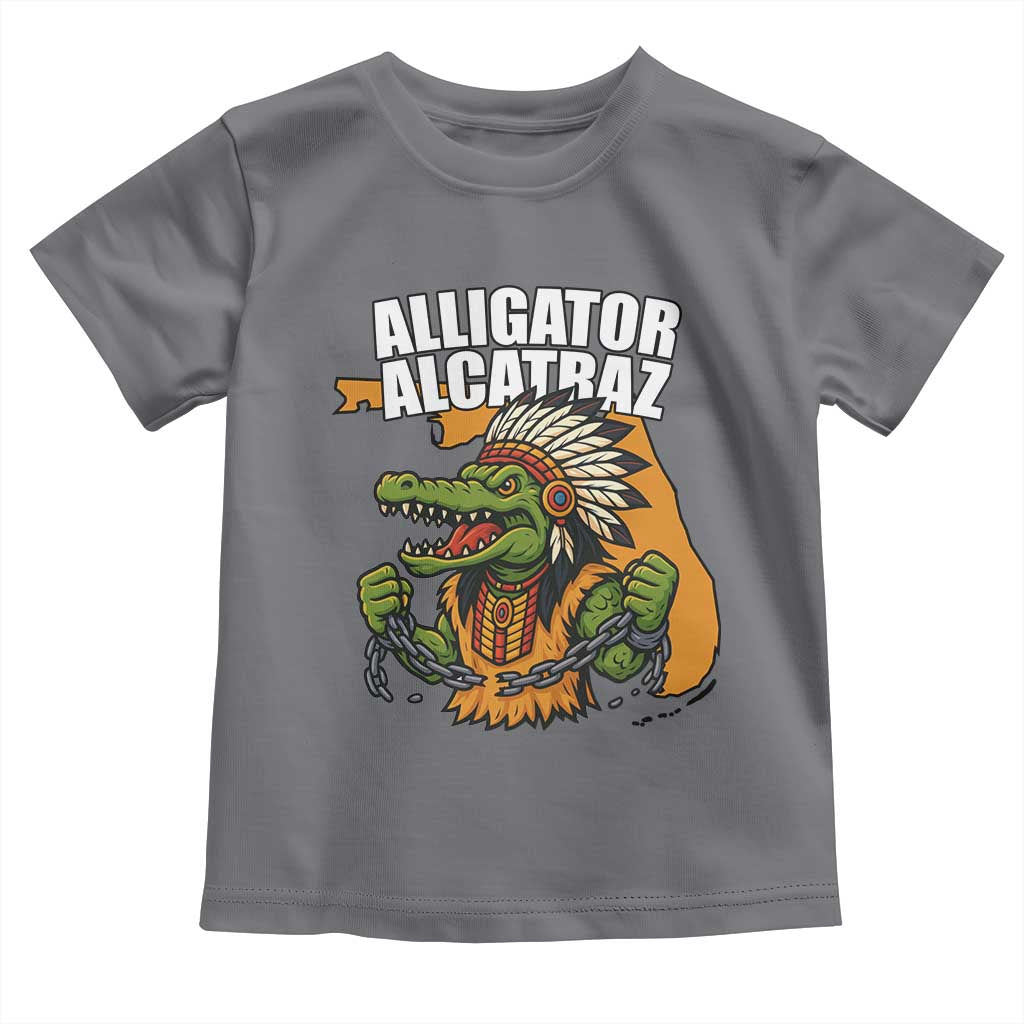 Native Alligator Alcatraz Toddler T Shirt Florida Gator Break The Chain - Wonder Print Shop