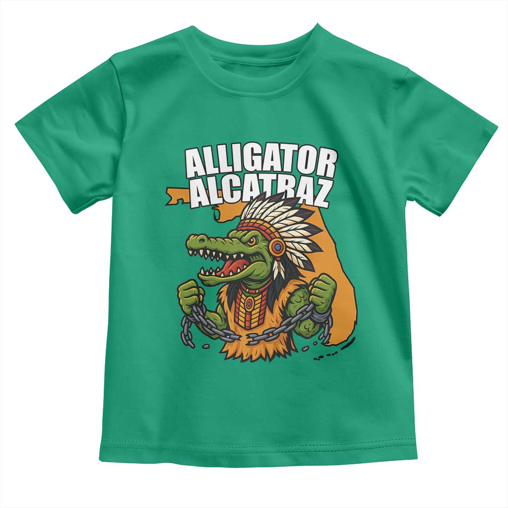 Native Alligator Alcatraz Toddler T Shirt Florida Gator Break The Chain - Wonder Print Shop