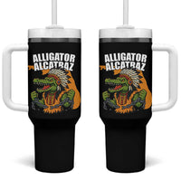 Native Alligator Alcatraz Tumbler With Handle Florida Gator Break The Chain - Wonder Print Shop