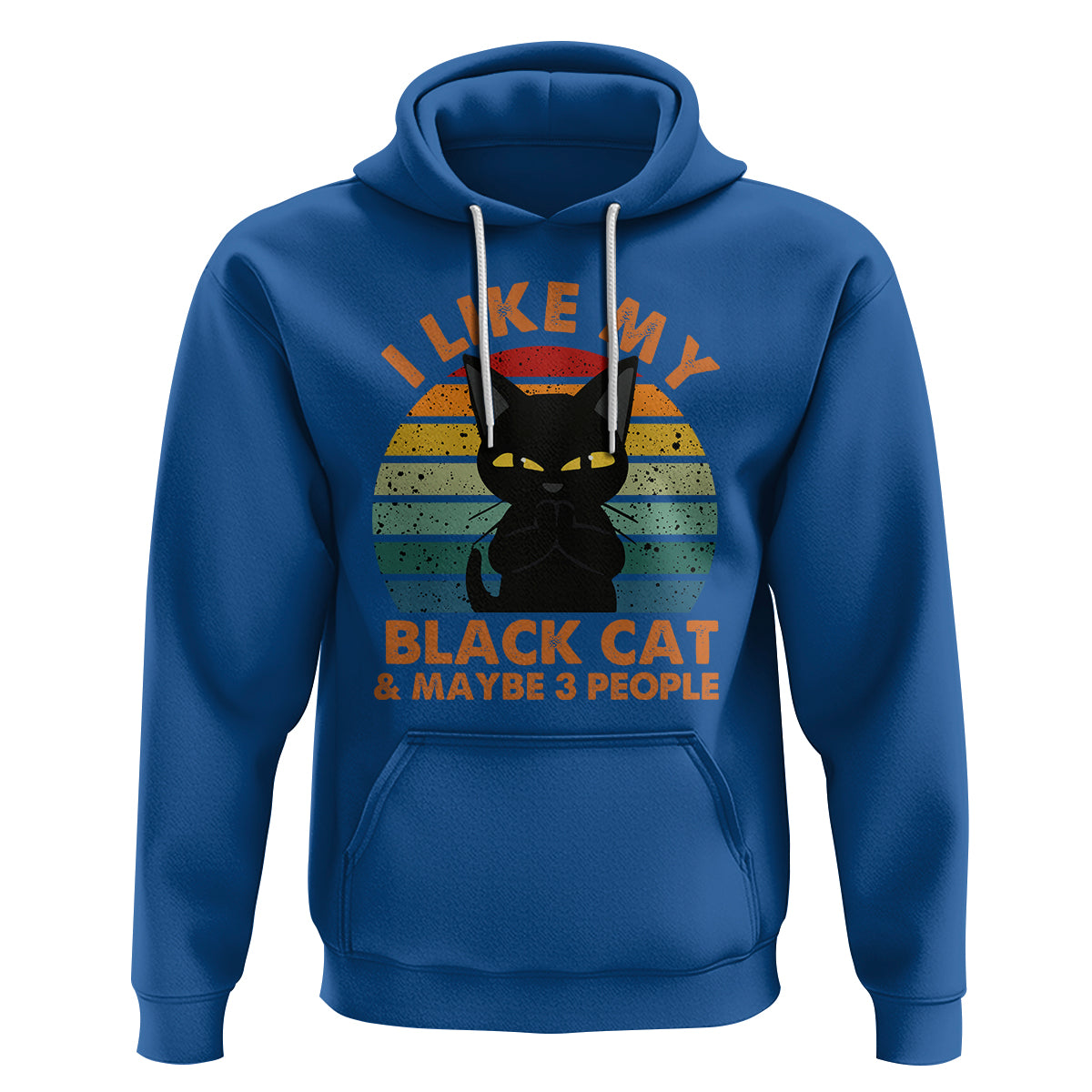 Cat Lover Hoodie I Like My Black Cat & Maybe 3 People - Wonder Print Shop
