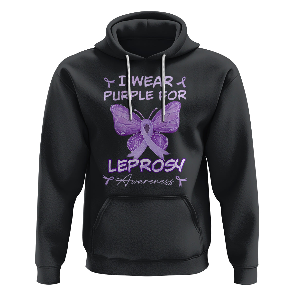 Leprosy Awareness Hoodie I Wear Purple For Leprosy Awareness - Wonder Print Shop