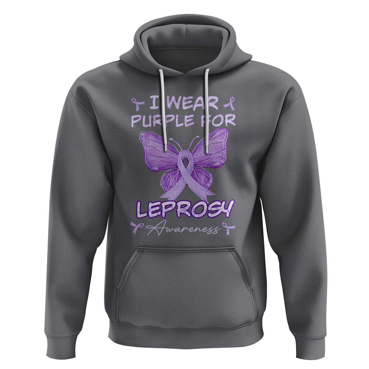 Leprosy Awareness Hoodie I Wear Purple For Leprosy Awareness - Wonder Print Shop