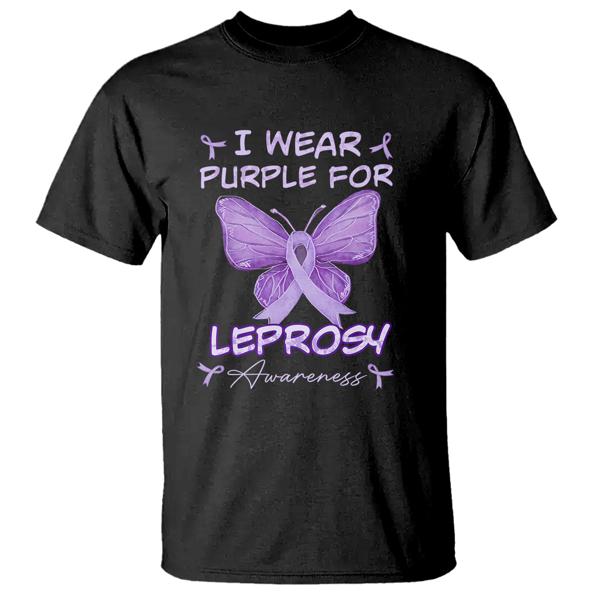 Leprosy Awareness T Shirt I Wear Purple For Leprosy Awareness - Wonder Print Shop