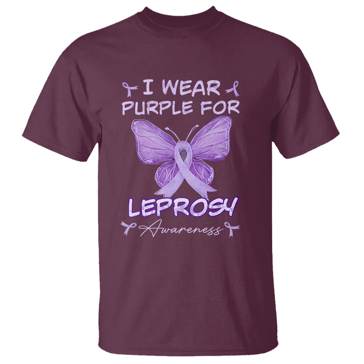 Leprosy Awareness T Shirt I Wear Purple For Leprosy Awareness - Wonder Print Shop