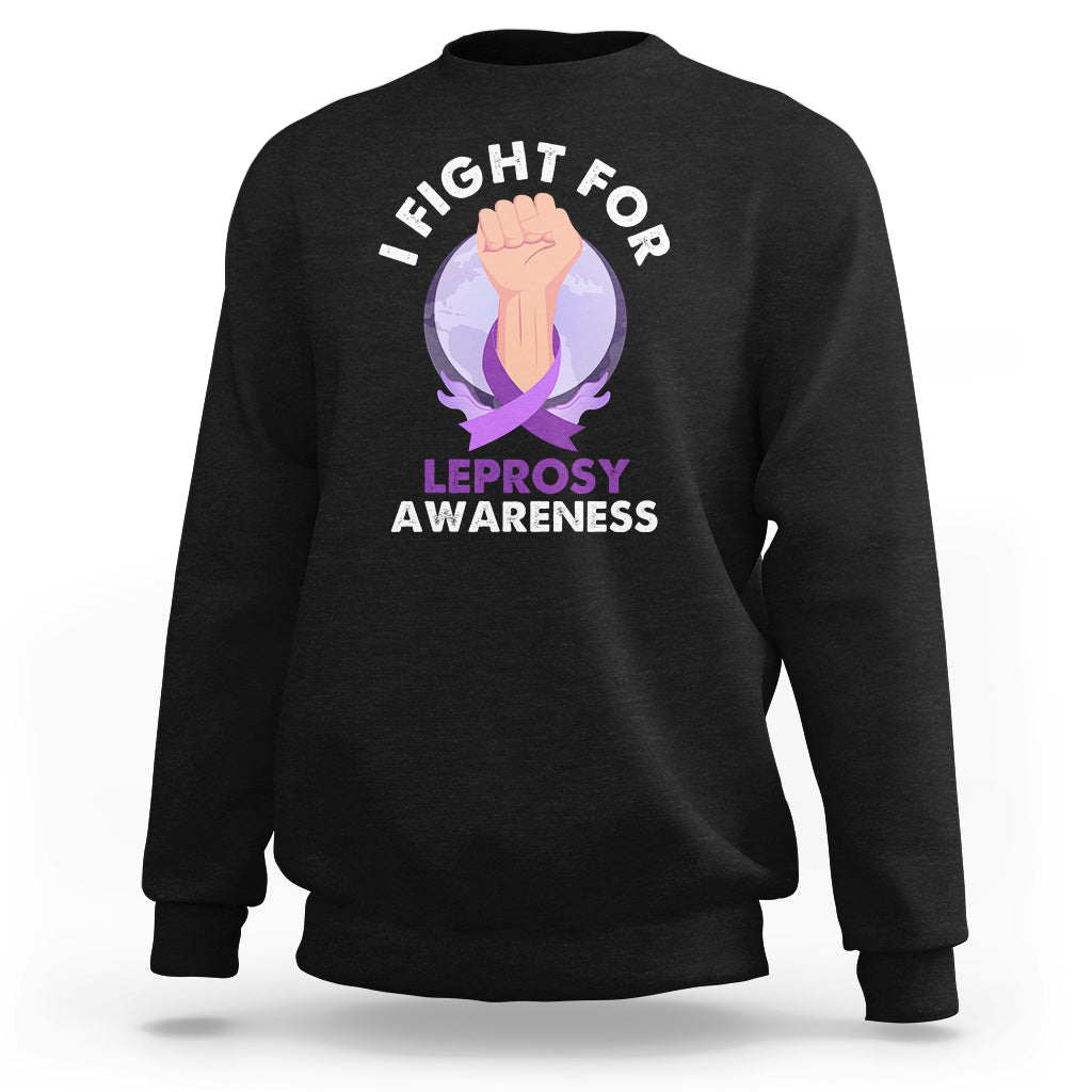 Leprosy Awareness Sweatshirt I Fight For Leprosy Awareness - Wonder Print Shop