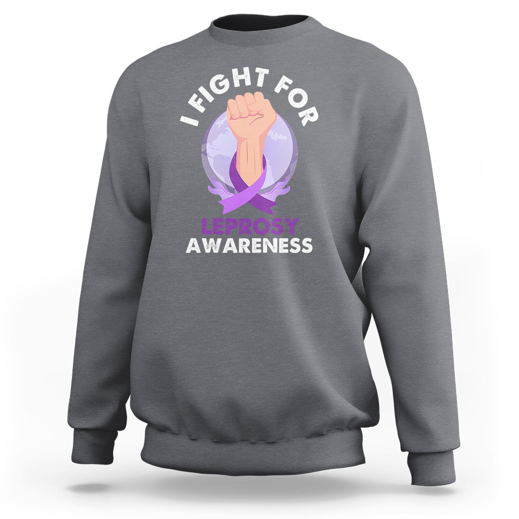 Leprosy Awareness Sweatshirt I Fight For Leprosy Awareness - Wonder Print Shop