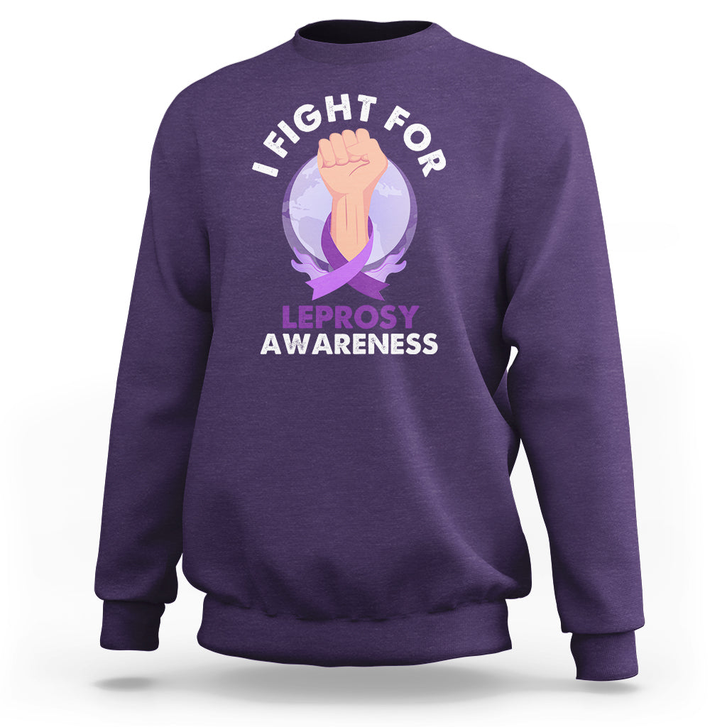 Leprosy Awareness Sweatshirt I Fight For Leprosy Awareness - Wonder Print Shop