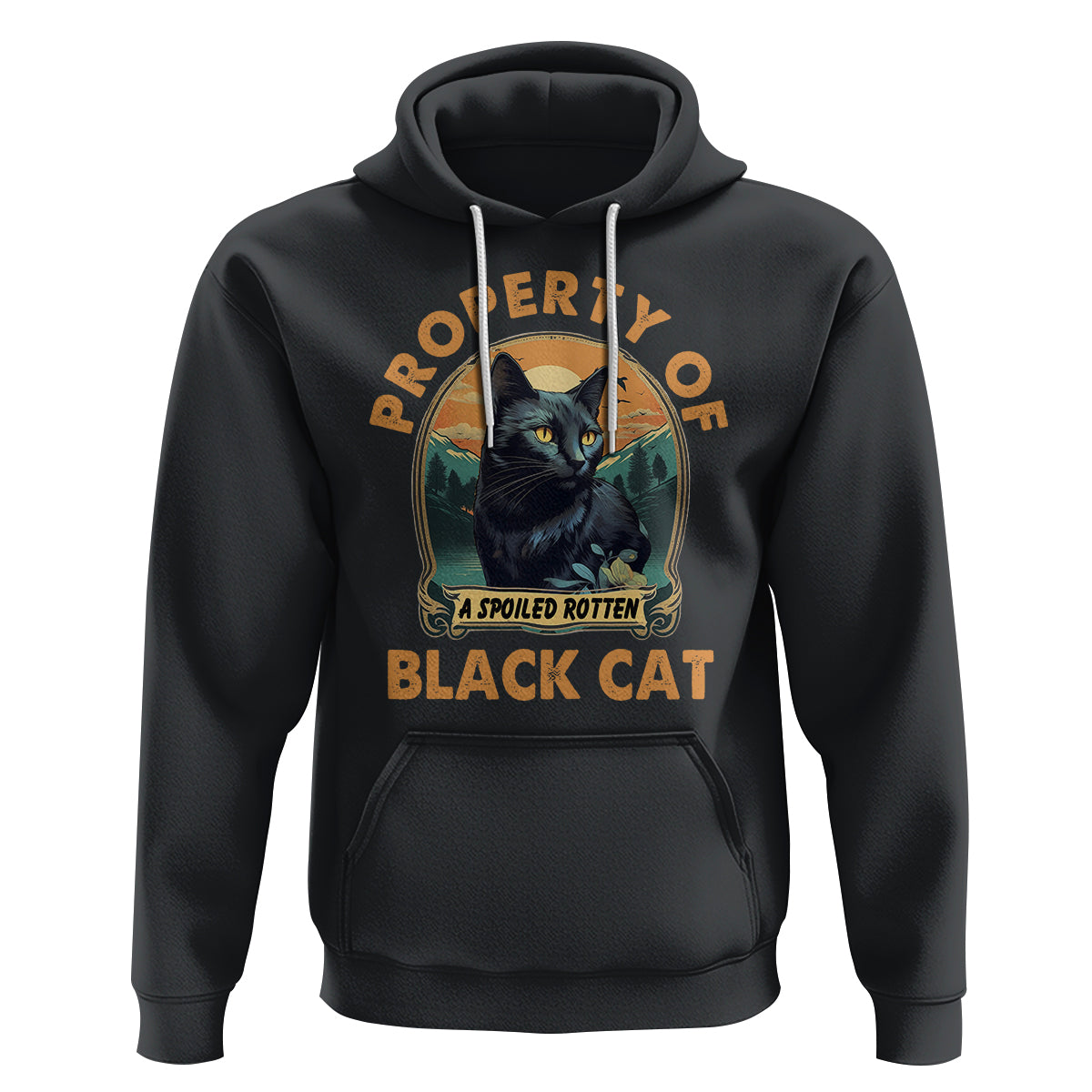 Black Cat Hoodie Property Of Black Cat - Wonder Print Shop