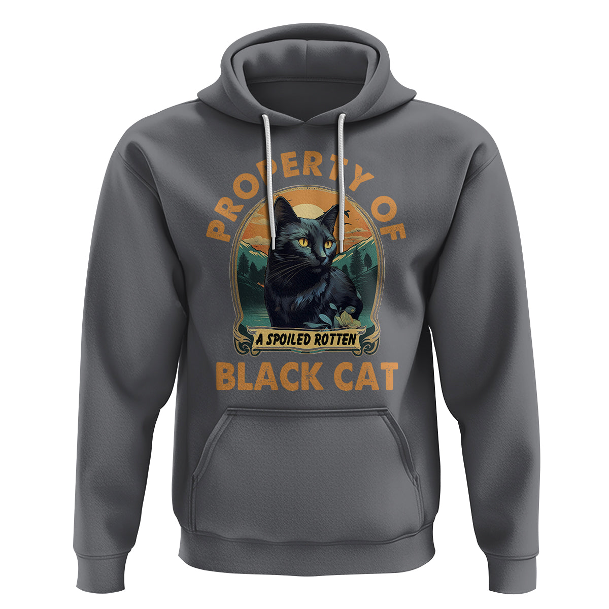 Black Cat Hoodie Property Of Black Cat - Wonder Print Shop
