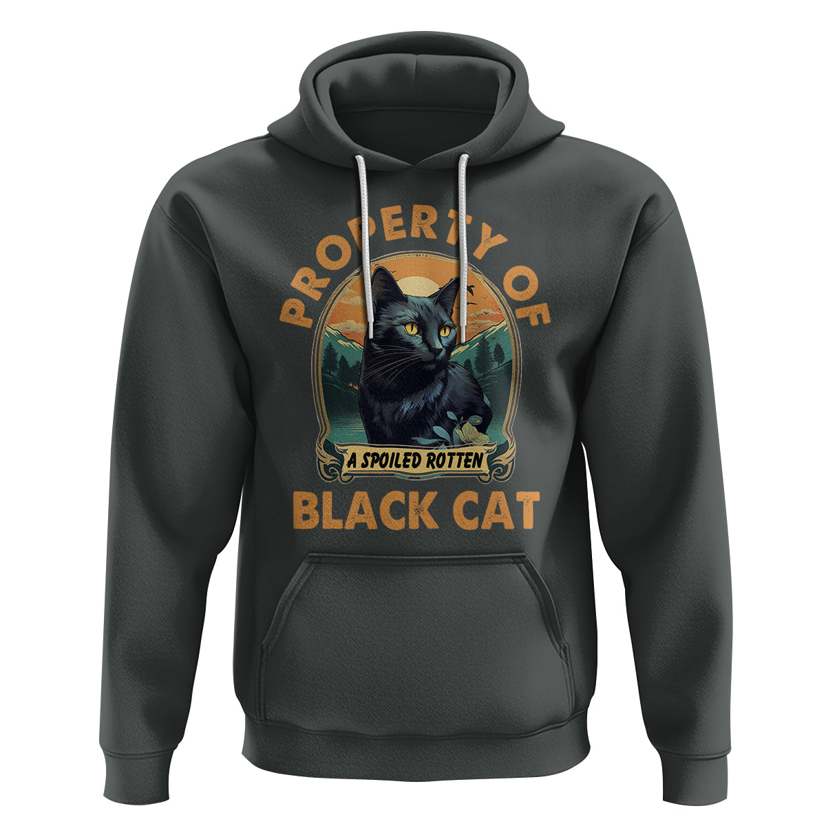 Black Cat Hoodie Property Of Black Cat - Wonder Print Shop