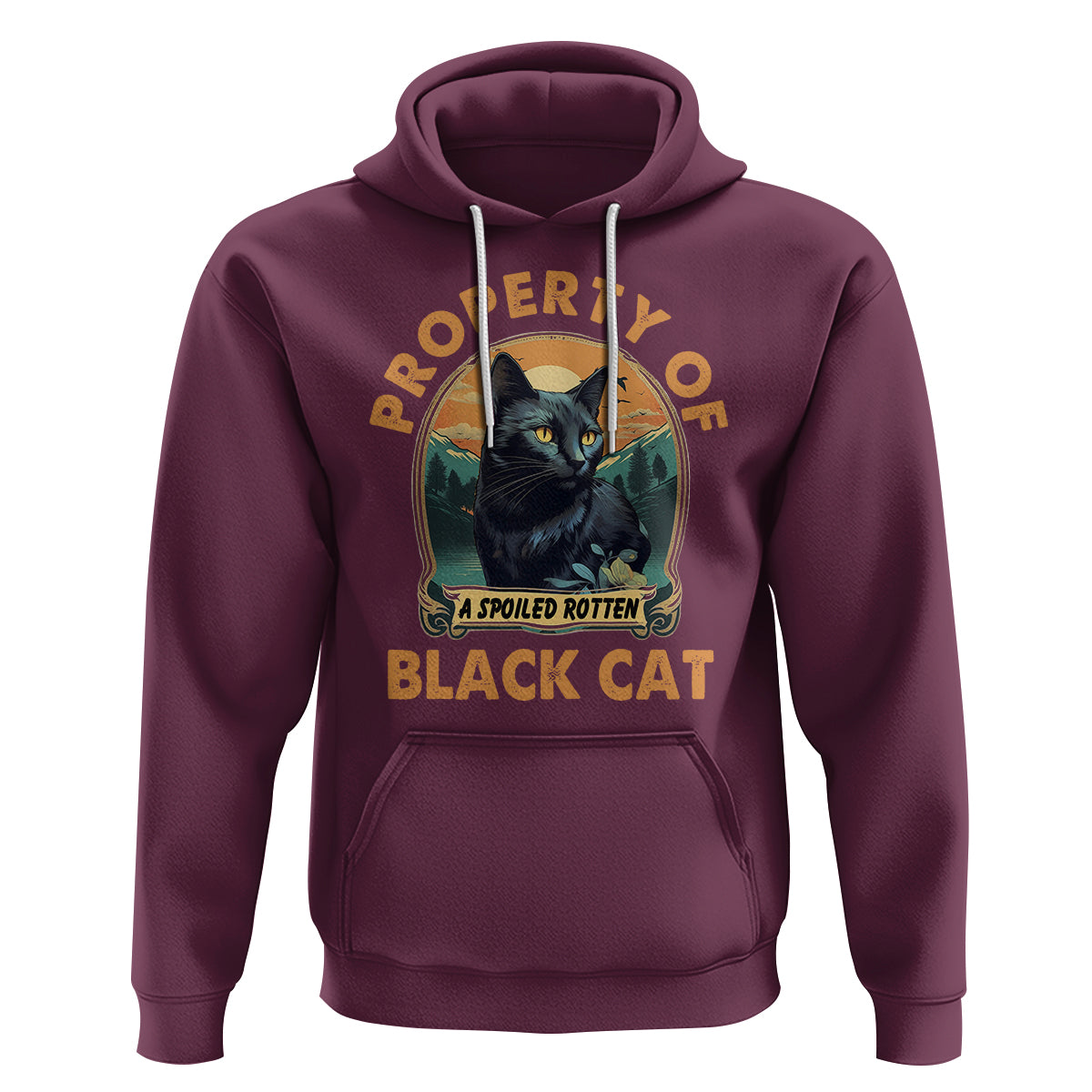 Black Cat Hoodie Property Of Black Cat - Wonder Print Shop