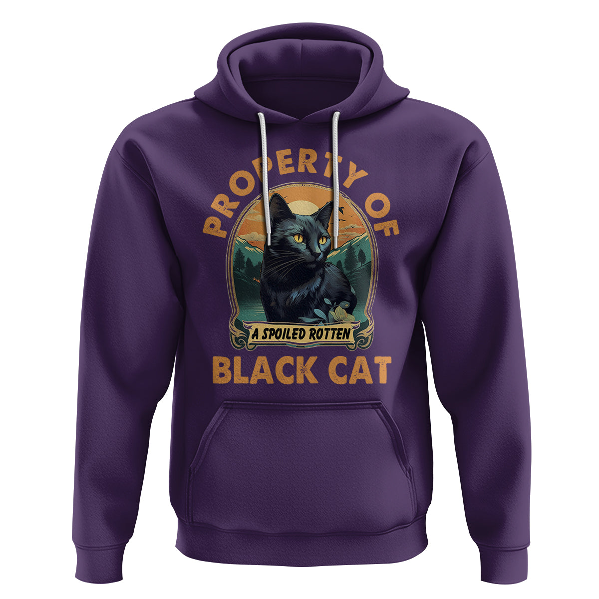 Black Cat Hoodie Property Of Black Cat - Wonder Print Shop