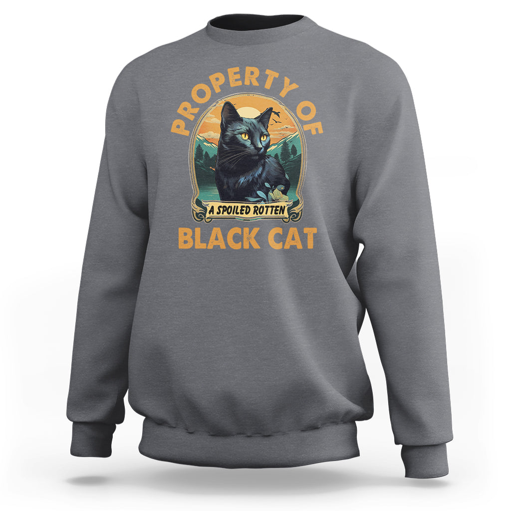 Black Cat Sweatshirt Property Of Black Cat - Wonder Print Shop