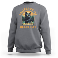 Black Cat Sweatshirt Property Of Black Cat - Wonder Print Shop
