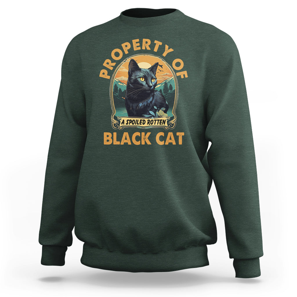 Black Cat Sweatshirt Property Of Black Cat - Wonder Print Shop