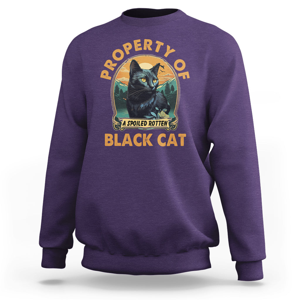 Black Cat Sweatshirt Property Of Black Cat - Wonder Print Shop