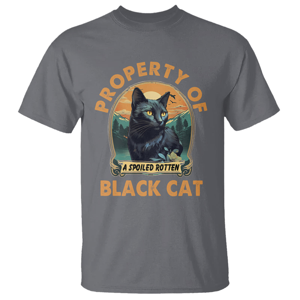 Black Cat T Shirt Property Of Black Cat - Wonder Print Shop