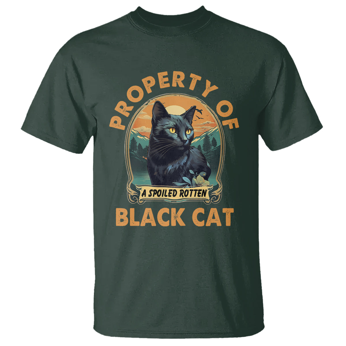Black Cat T Shirt Property Of Black Cat - Wonder Print Shop