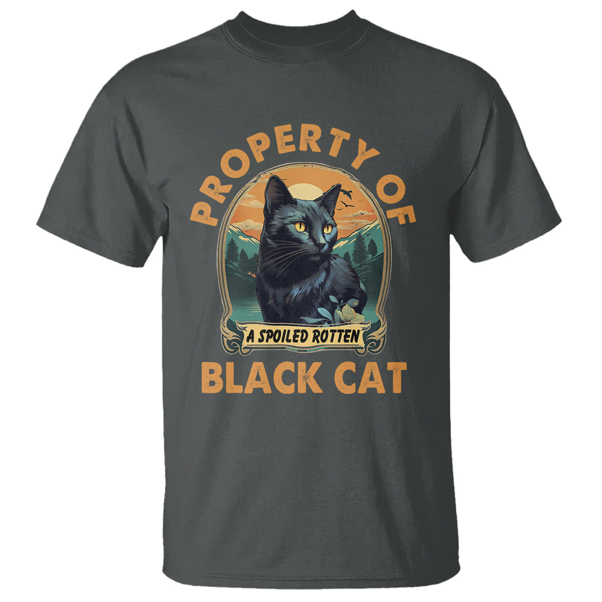 Black Cat T Shirt Property Of Black Cat - Wonder Print Shop