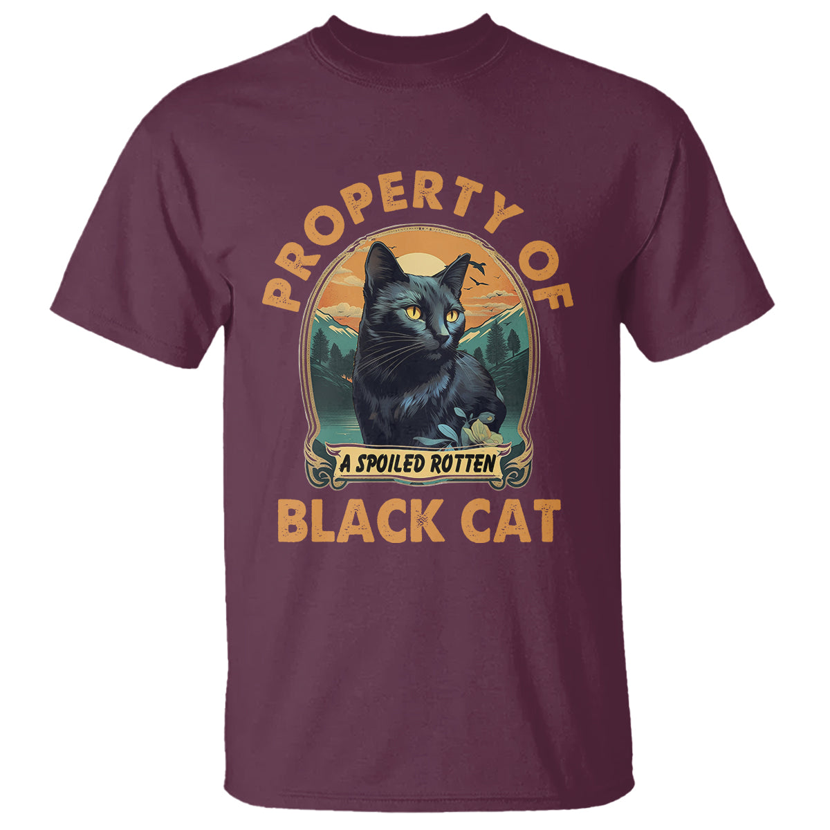 Black Cat T Shirt Property Of Black Cat - Wonder Print Shop