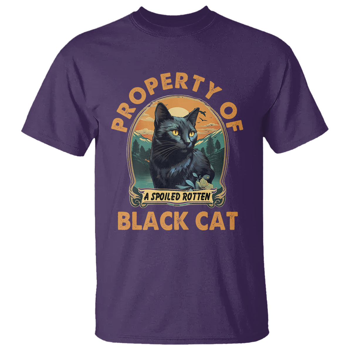 Black Cat T Shirt Property Of Black Cat - Wonder Print Shop