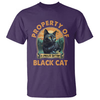 Black Cat T Shirt Property Of Black Cat - Wonder Print Shop
