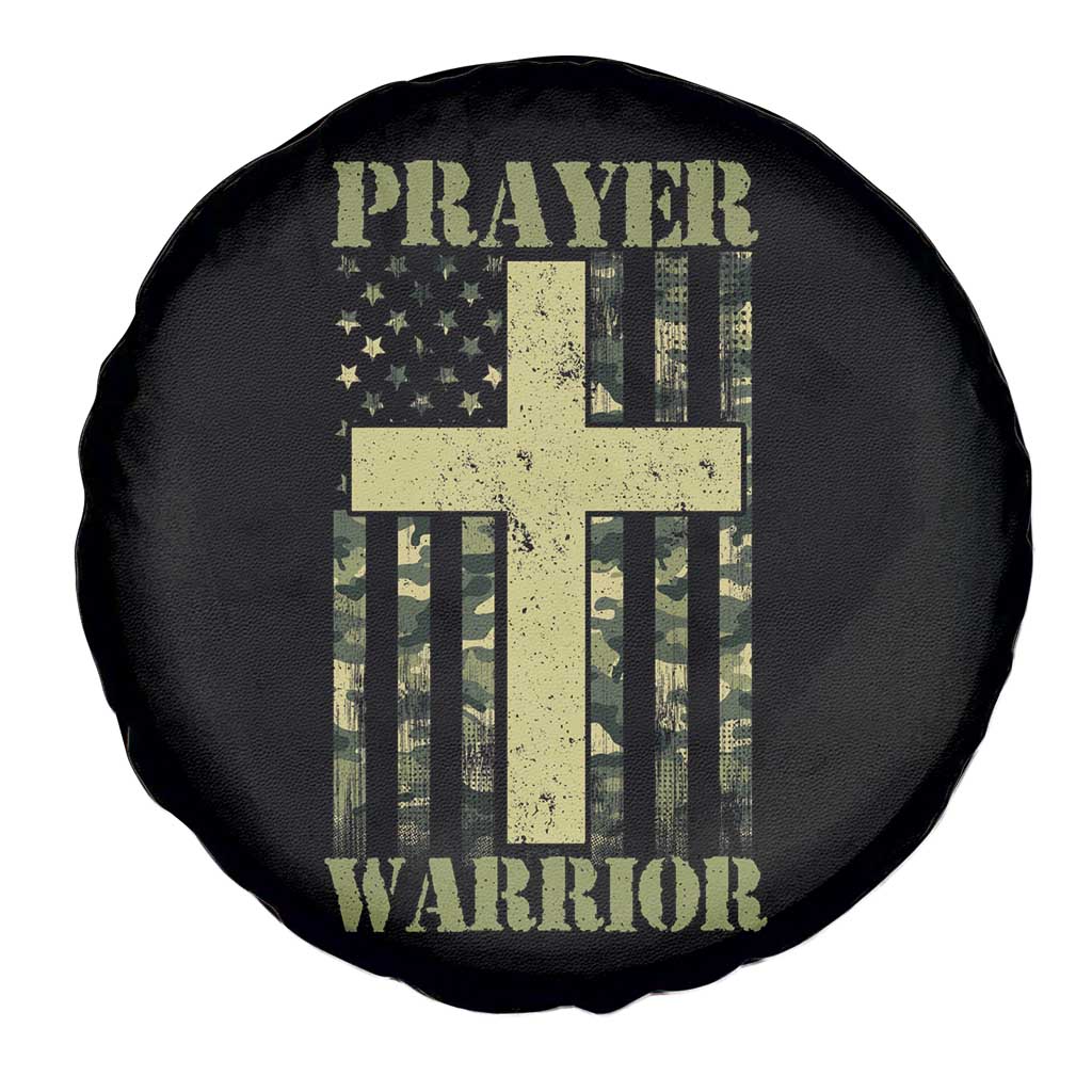 Christian Patriotic Spare Tire Cover Prayer Warrior Camo American Flag Bible Verse Faith Jesus