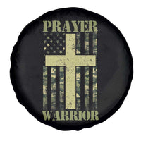 Christian Patriotic Spare Tire Cover Prayer Warrior Camo American Flag Bible Verse Faith Jesus