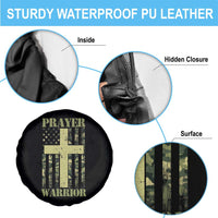 Christian Patriotic Spare Tire Cover Prayer Warrior Camo American Flag Bible Verse Faith Jesus