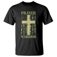 Christian Patriotic T Shirt Prayer Warrior Camo American Flag Bible Verse Faith Jesus - Wonder Print Shop