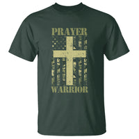 Christian Patriotic T Shirt Prayer Warrior Camo American Flag Bible Verse Faith Jesus - Wonder Print Shop