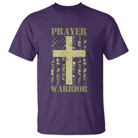 Christian Patriotic T Shirt Prayer Warrior Camo American Flag Bible Verse Faith Jesus - Wonder Print Shop
