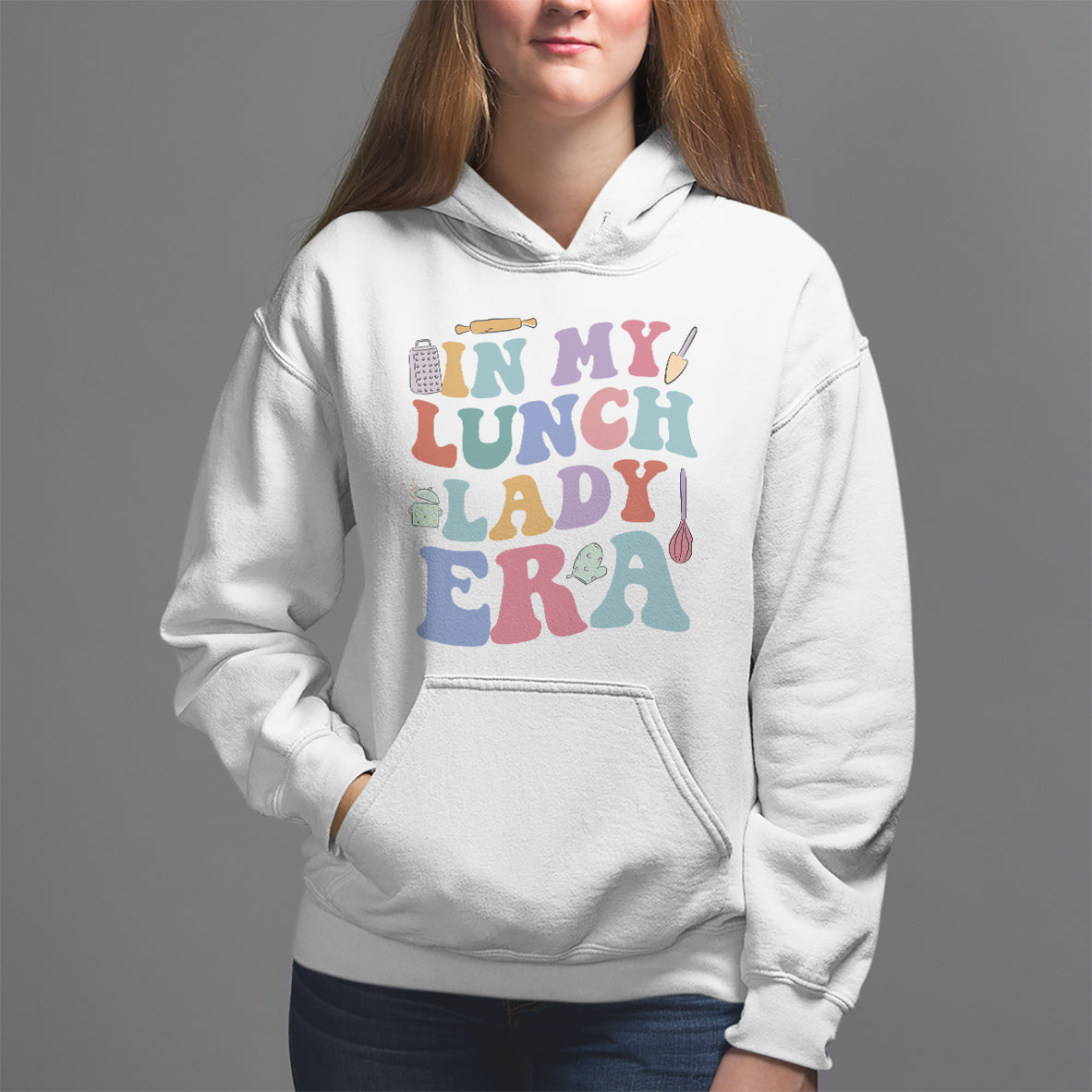 In My Lunch Lady Era Welcome Back To School Lunch Lady Life Hoodie - Wonder Print Shop