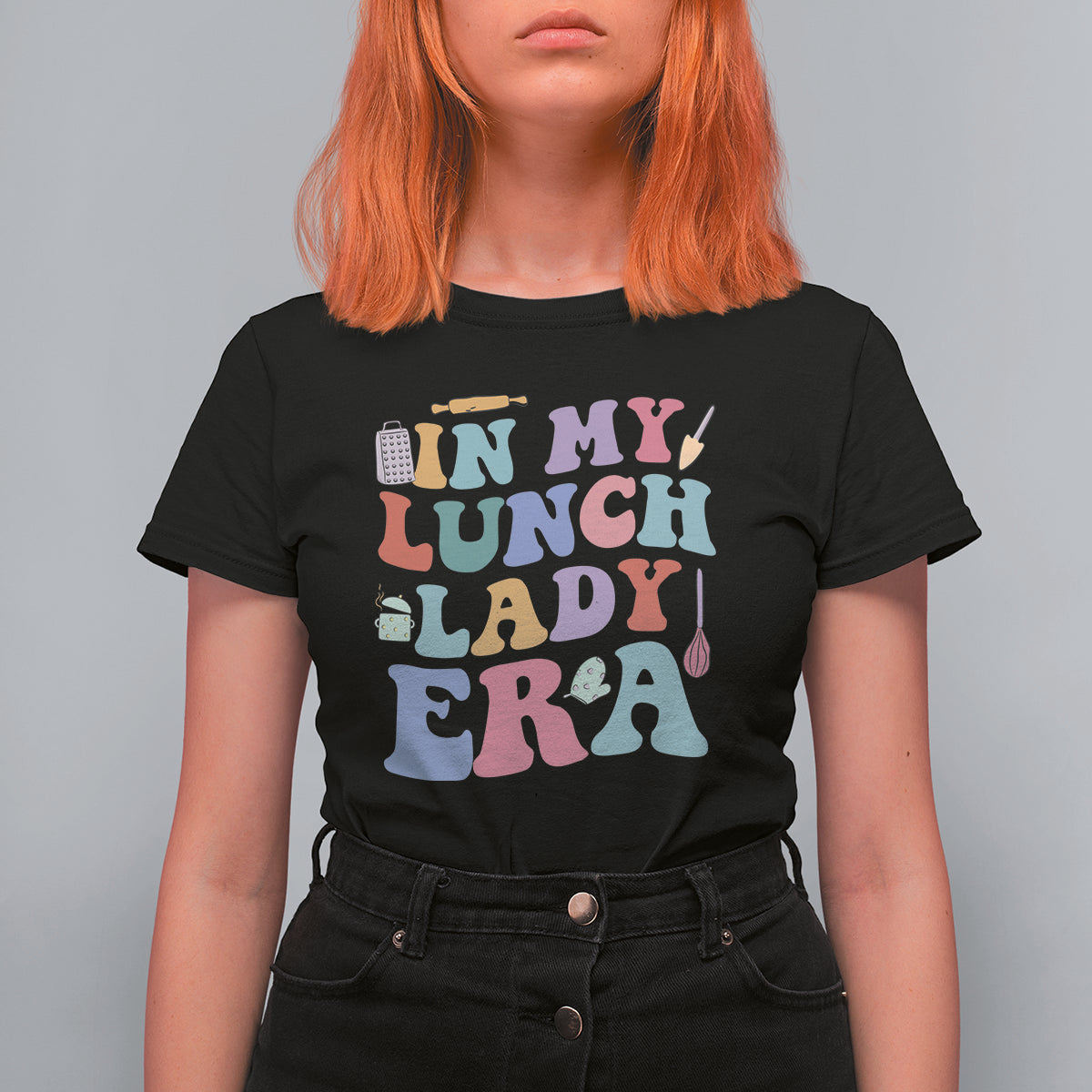 In My Lunch Lady Era Welcome Back To School Lunch Lady Life T Shirt For Women - Wonder Print Shop