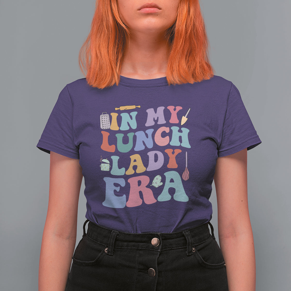 In My Lunch Lady Era Welcome Back To School Lunch Lady Life T Shirt For Women - Wonder Print Shop