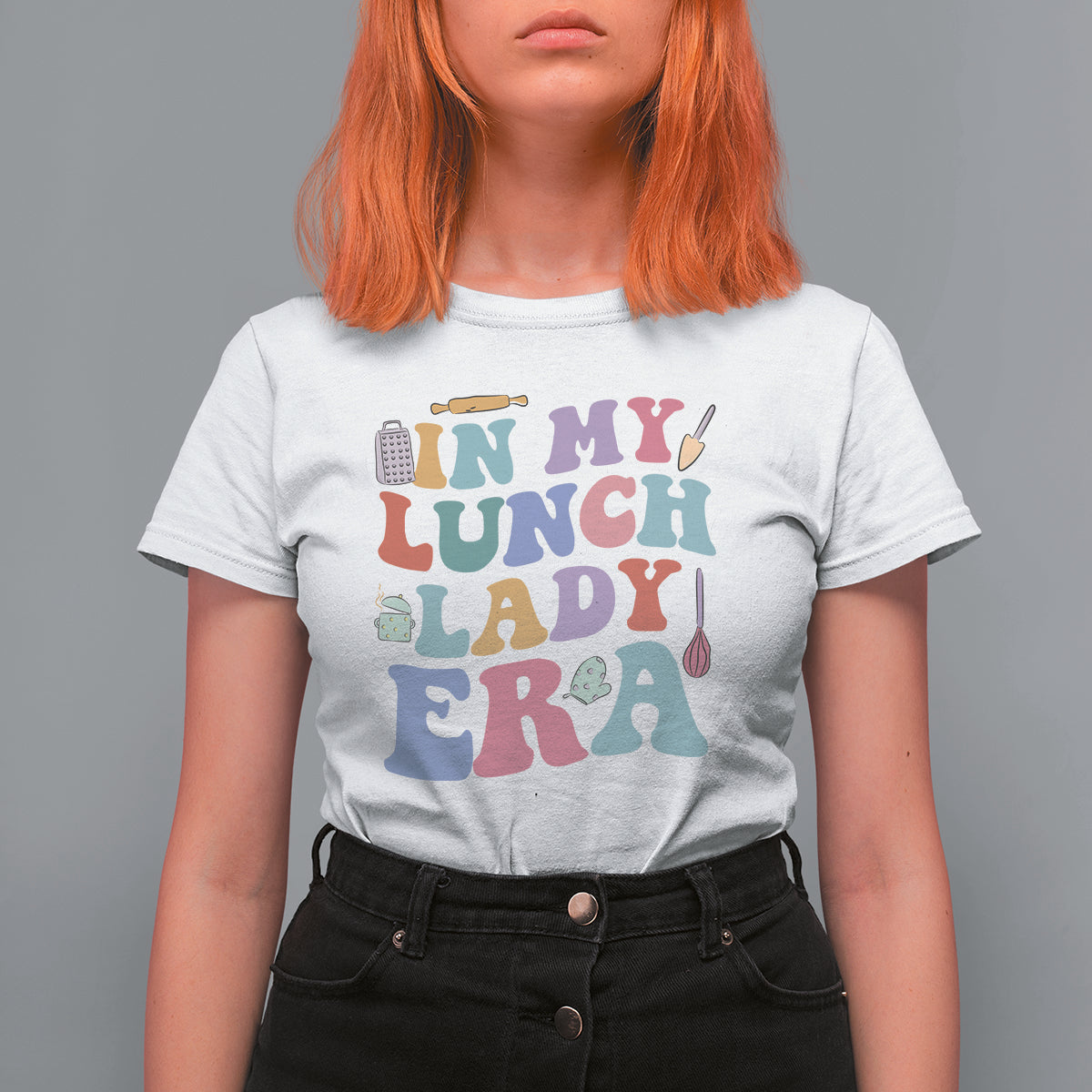 In My Lunch Lady Era Welcome Back To School Lunch Lady Life T Shirt For Women - Wonder Print Shop