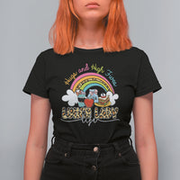 Lunch Lady T Shirt For Women Back School Hugs & High Fives Lunch Lady Life Appreciation - Wonder Print Shop
