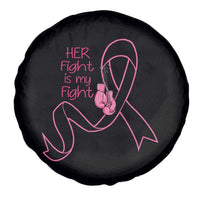 Breast Cancer Awareness Spare Tire Cover Her Fight Is My Fight Pink Ribbon Boxing Gloves