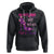 Breast Cancer And Domestic Violence Hoodie In October We Wear Pink and Purple Floral High Heel Support Women - Wonder Print Shop