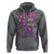 Breast Cancer And Domestic Violence Hoodie In October We Wear Pink and Purple Floral High Heel Support Women - Wonder Print Shop