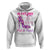 Breast Cancer And Domestic Violence Hoodie In October We Wear Pink and Purple Floral High Heel Support Women - Wonder Print Shop