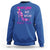 Breast Cancer And Domestic Violence Sweatshirt In October We Wear Pink and Purple Floral High Heel Support Women - Wonder Print Shop
