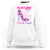 Breast Cancer And Domestic Violence Sweatshirt In October We Wear Pink and Purple Floral High Heel Support Women - Wonder Print Shop