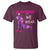 Breast Cancer And Domestic Violence T Shirt In October We Wear Pink and Purple Floral High Heel Support Women - Wonder Print Shop