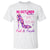 Breast Cancer And Domestic Violence T Shirt In October We Wear Pink and Purple Floral High Heel Support Women - Wonder Print Shop