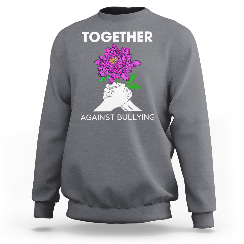 Anti Bullying Sweatshirt Together Against Bullying Orange - Wonder Print Shop