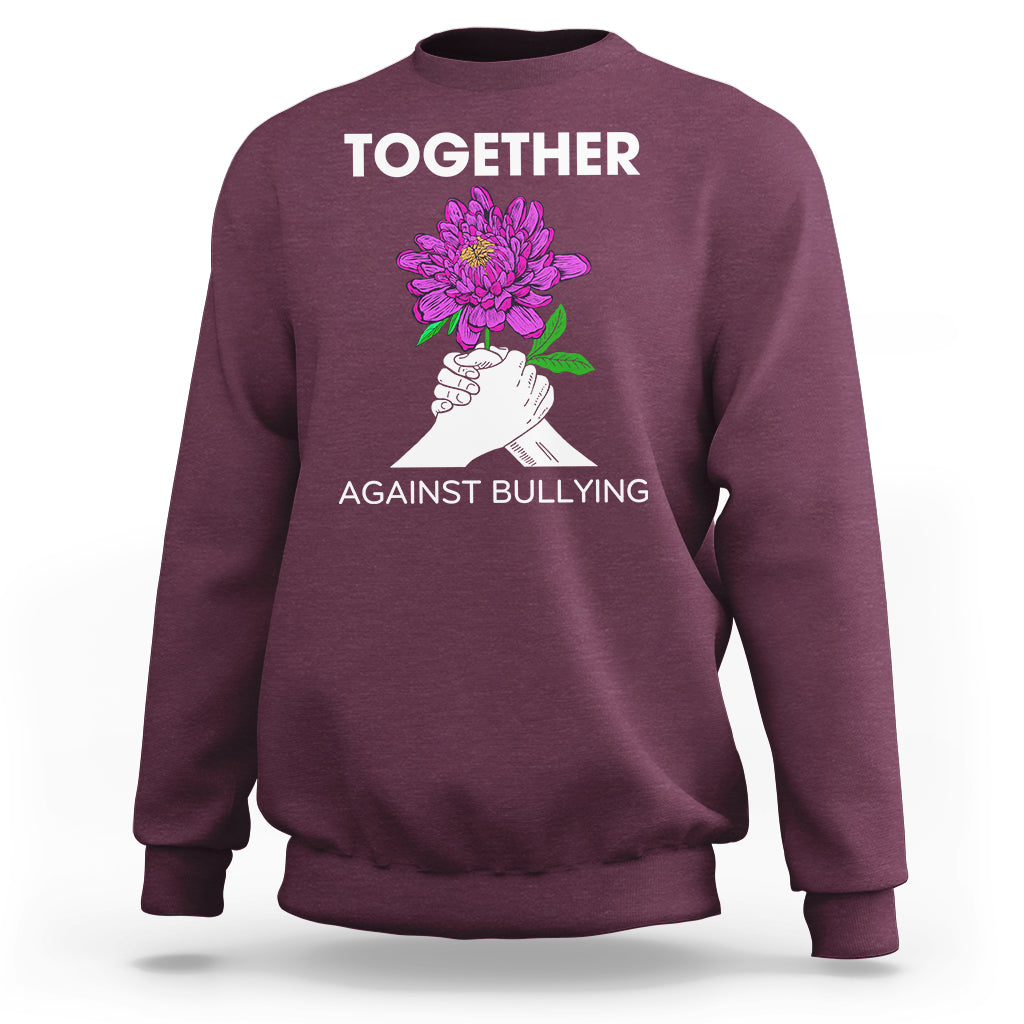 Anti Bullying Sweatshirt Together Against Bullying Orange - Wonder Print Shop