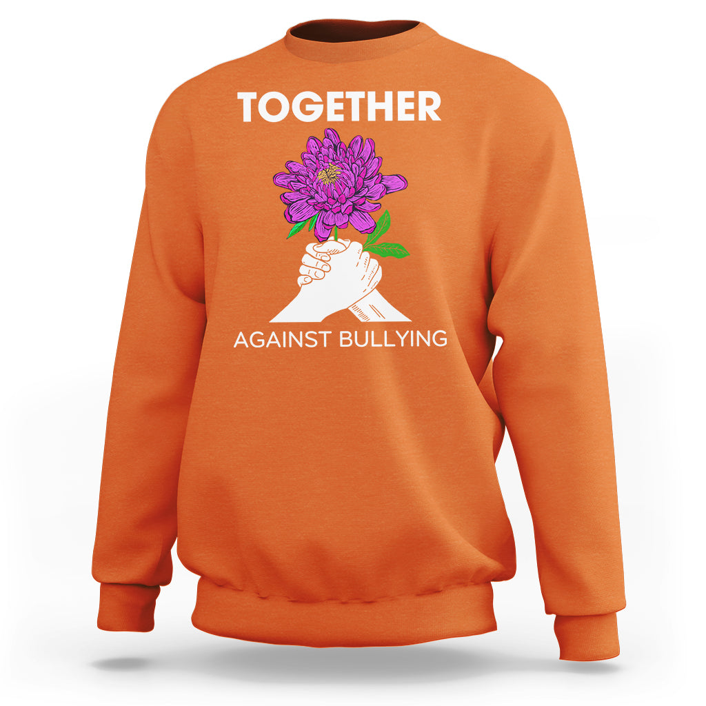 Anti Bullying Sweatshirt Together Against Bullying Orange - Wonder Print Shop