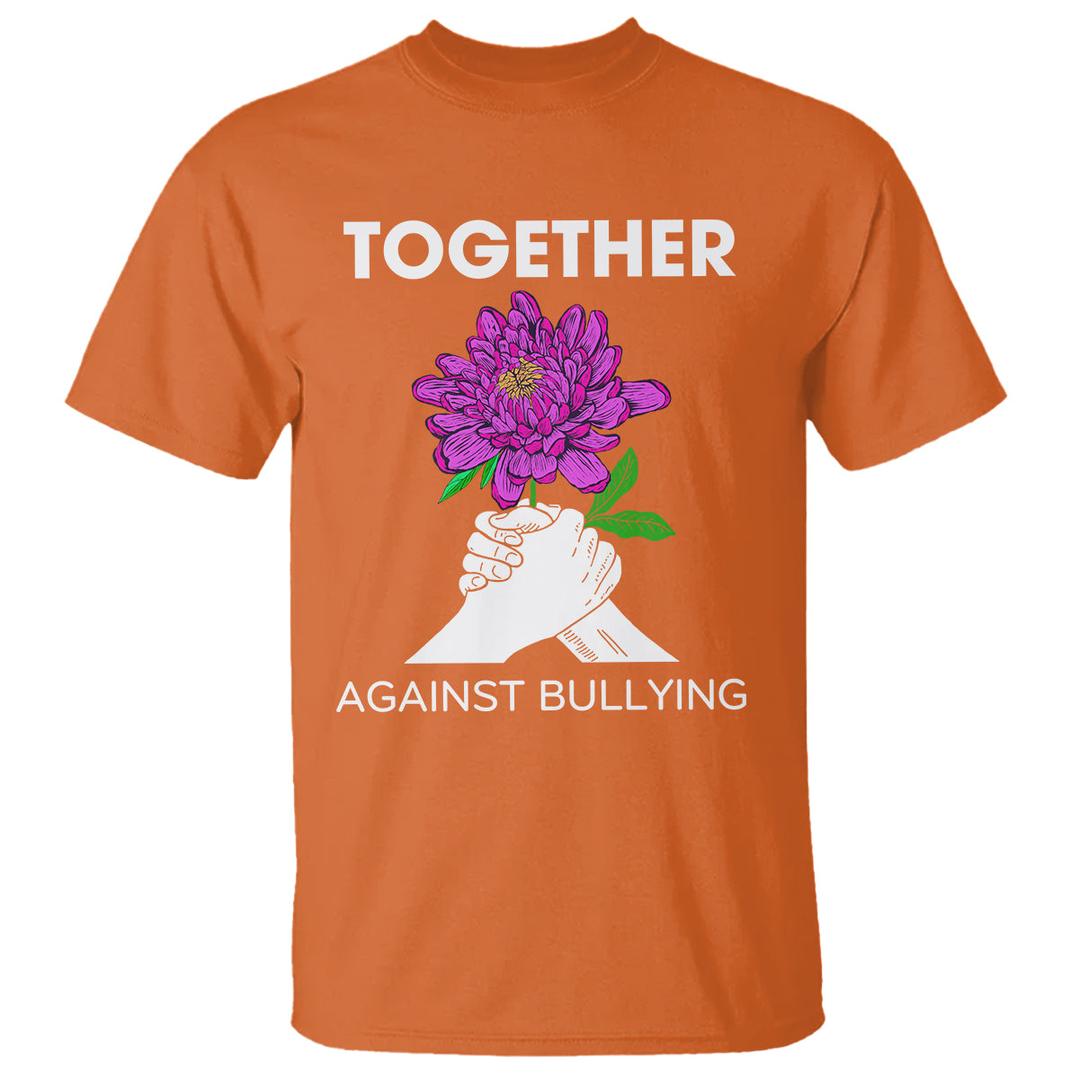 Anti Bullying T Shirt Together Against Bullying Orange - Wonder Print Shop